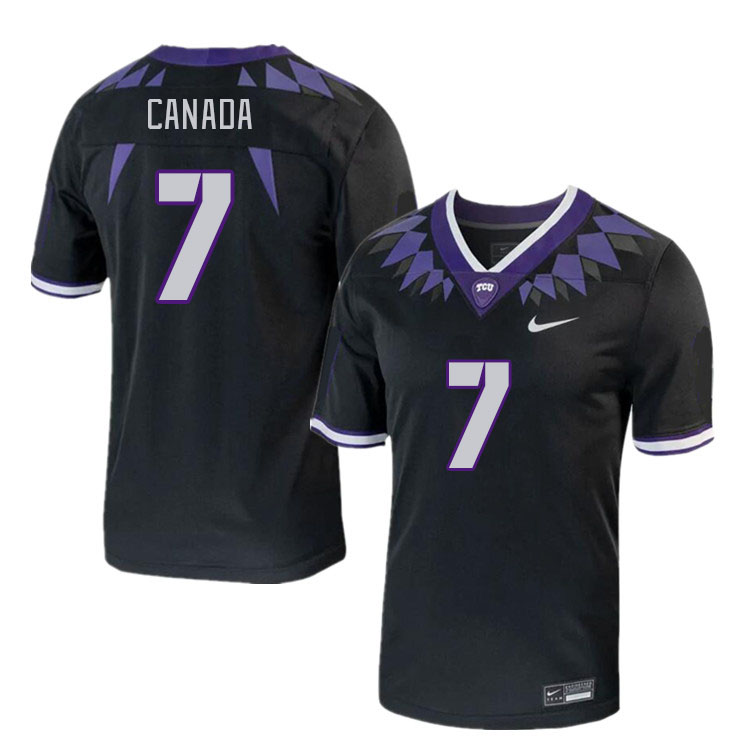 Men #7 Channing Canada TCU Horned Frogs 2023 College Footbal Jerseys Stitched-Black - Click Image to Close
